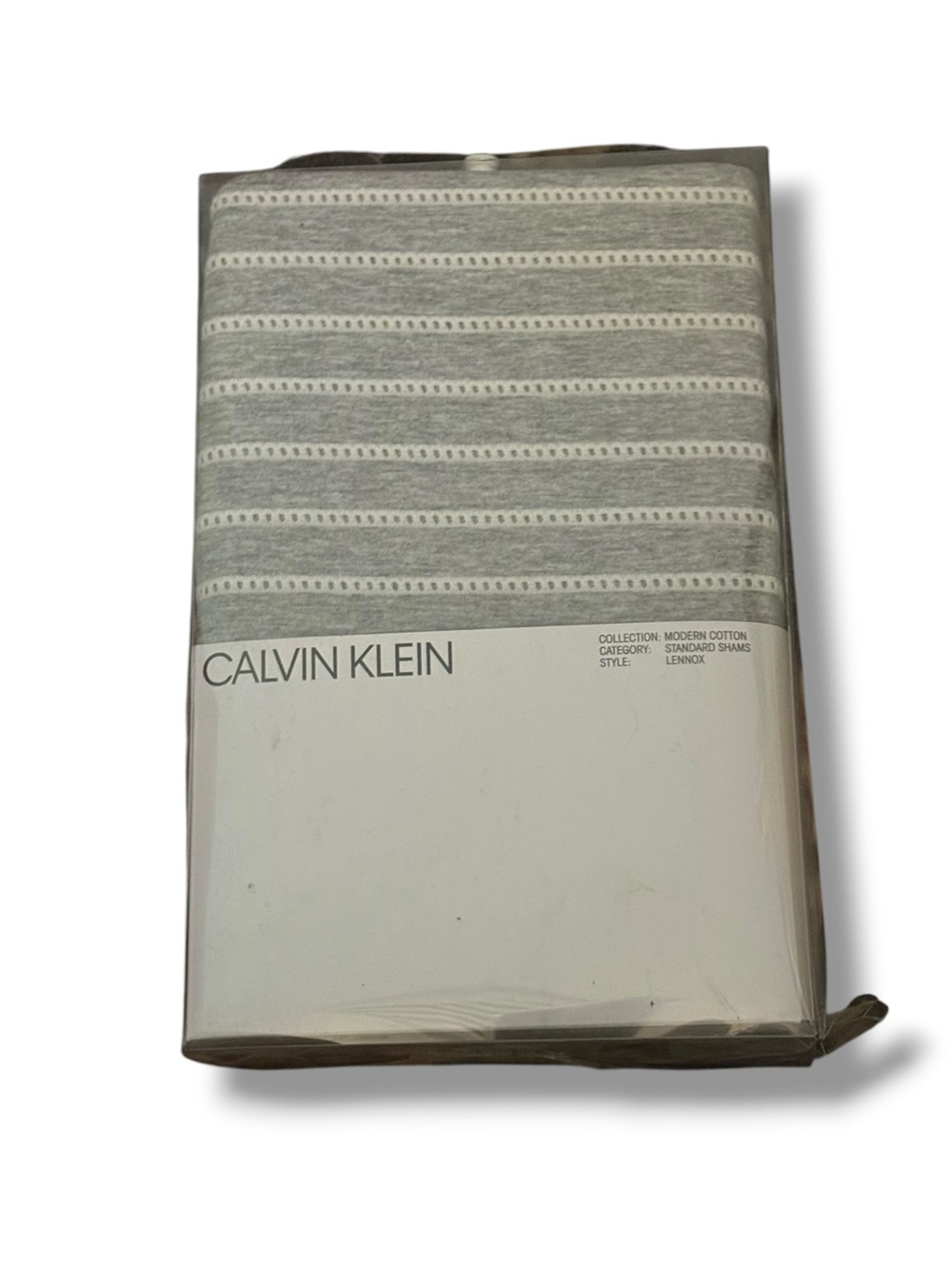 Calvin Klein Lennox gray standard pillow shams